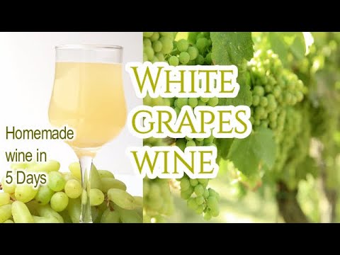 Homemade White Grapes Wine Recipe | Grape Wine | White Wine in 5 Days | Instant Wine