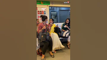Female Version Of Bahut Jagah Hai Two Women In Delhi Metro Fight Over Seat 