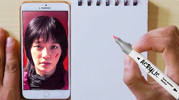 Realistic Squid Game Guard Drawing Tutorial