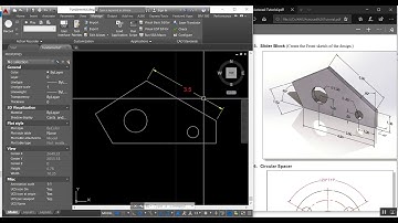 Autocad - Sketch the Front View of the Design of Slider Block