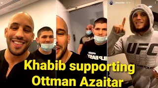 Khabib Nurmagomedov Supporting Ottman Azaitar and Abu Azaitar at Fight Island Abu Dhabi for UFC 257