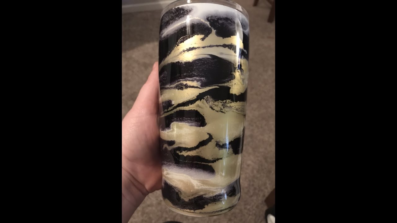 Как сделать: Черно-золотые чернила на спиртовой основе с использованием смолы на стакане