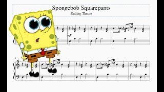 Spongebob - Ending theme - Sheet music - piano tutorial