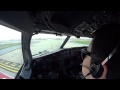 Boeing 737-900ER cockpit view Takeoff and Landing