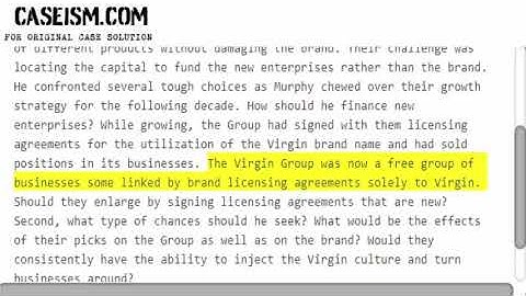 Virgin Group: Finding New Avenues for Growth, Chinese Version  Case Solution & Analysis