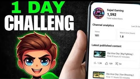 1 Day Challenge (Shoking Result) How To Grow GAMING Channel From O Subscribers