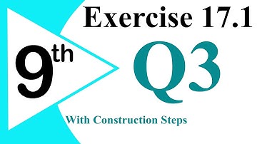 11 - Exercise 17.1 Q3 | Class 9 Mathematics (Sci) Const. of Right Triangle Whose Hypotenuse is given