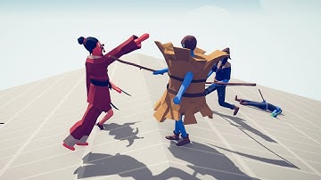 Chu Ko Nu + Jester + Taekwondo vs Farmer Team - Totally Accurate Battle Simulator TABS