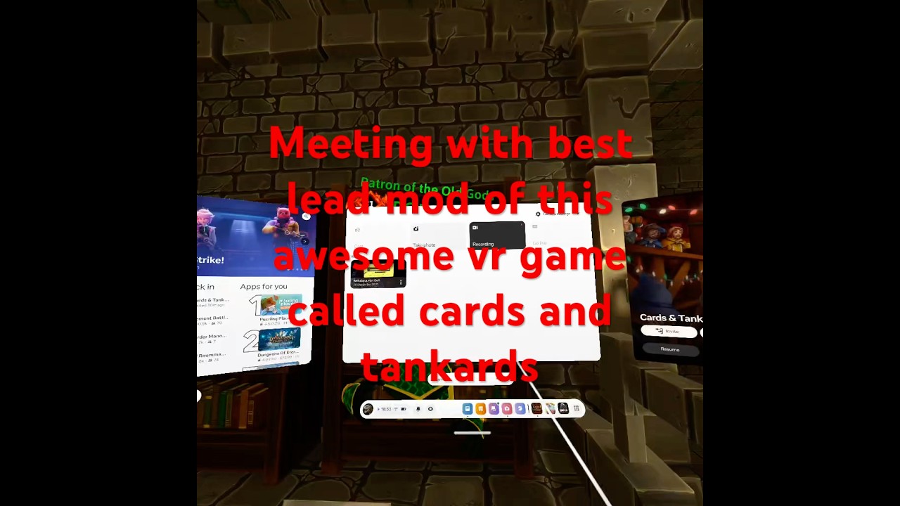 Get on this awesome free vr game called cards and tankards