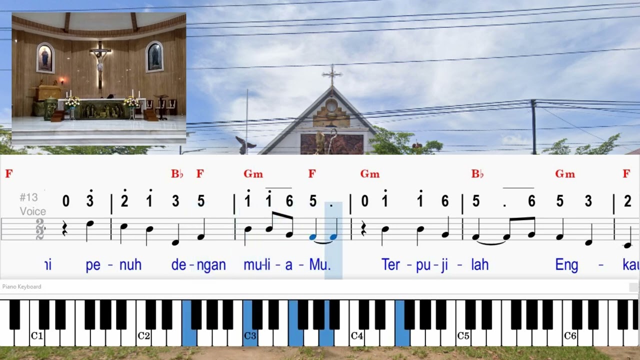 MB.249. KUDUS (Misa Apokayan) - CHORD Madah Bakti, do = Bes, 2/2