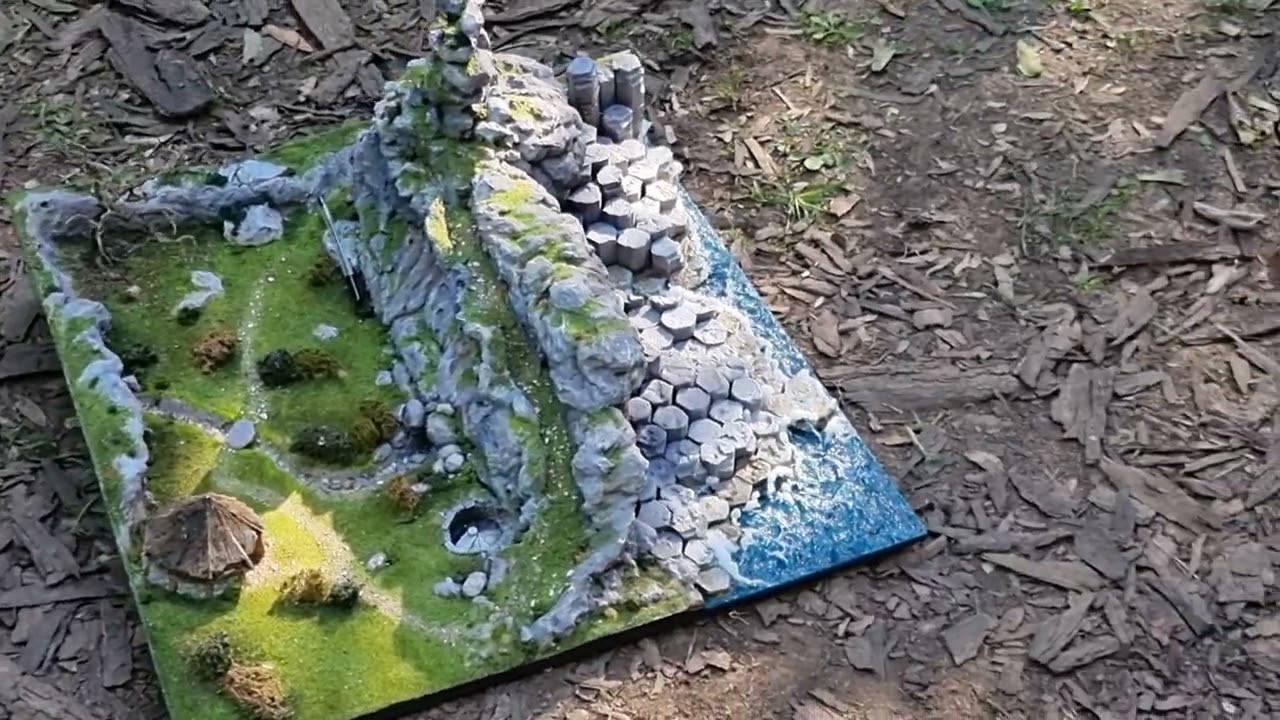 One of Oakbound Studio's gaming boards for The Woods fantasy skirmish game