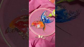 Wait for the Butterfly! 🎨 #OddlySatisfying #shorts #kaviartstudio