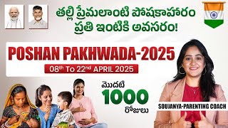 About 7th Poshan Pakhwada | Mother's Must Watch This Video | Soujanya Parenting Coach | In Telugu