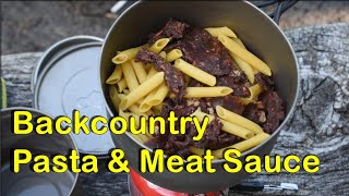 Dehydrated Backcountry Pasta with Meat Sauce