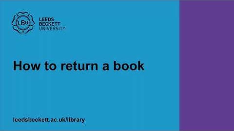 How to return a book