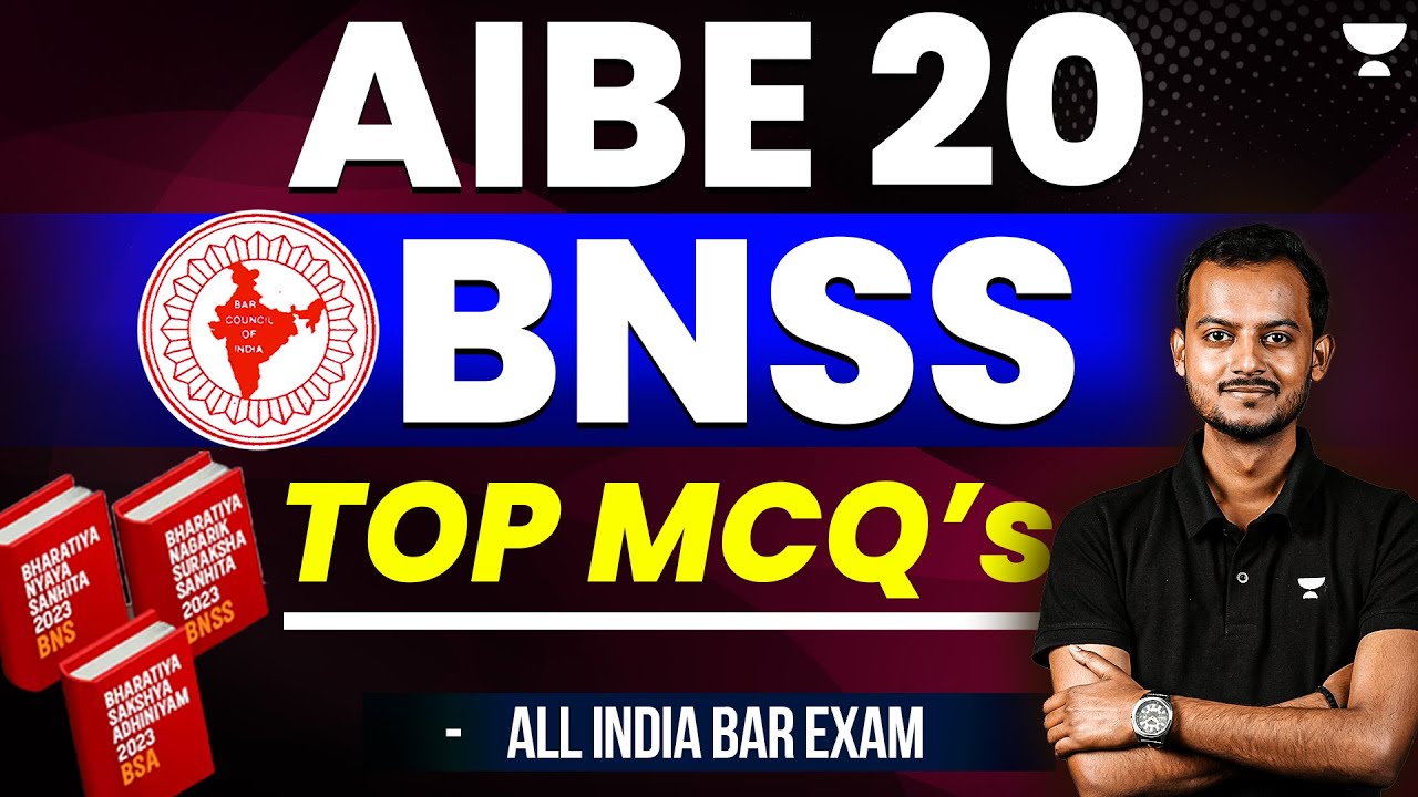 🔥 AIBE 20 BNSS Top MCQ's | All India Bar Exam | Pranjal Singh