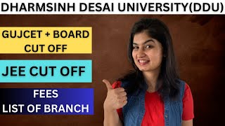 DHARMSINH DESAI UNIVERSITY | DDU | CUT OFF | JEE MAIN | GUJCET | Placement | it's me yamee |