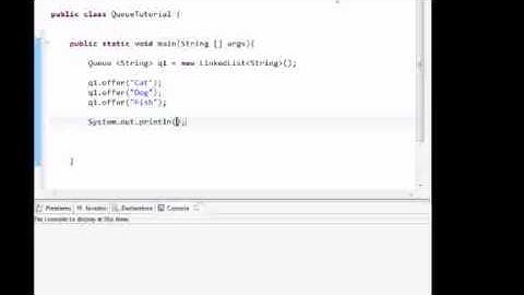 JAVA Programming Tutorial Queue