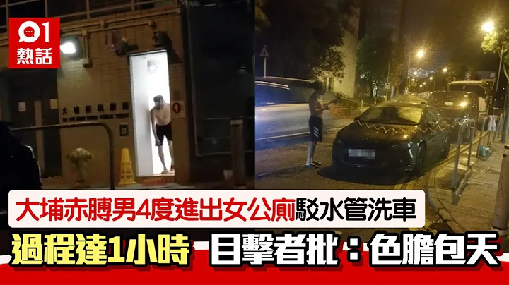 大埔赤膊男入女廁影片瘋傳！駁水管洗車嚇壞女士　最少犯２宗罪 - 天天要聞