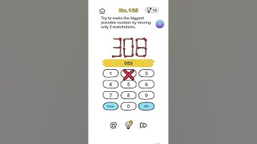 Brain Out Chapters No.165 [ Try to make the biggest possible number by moving only 2 matchsticks. ]