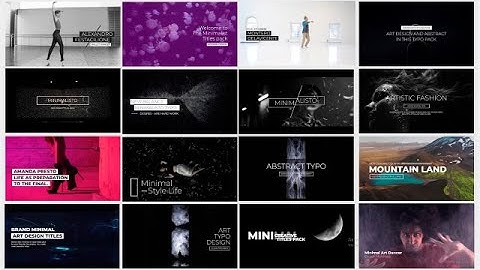 Minimalisto Typography Premiere Pro Templates