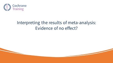 Interpreting the results of meta-analysis: Evidence of no effect?