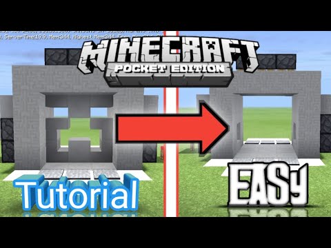 How to make creeper face door in minecraft pe - YouTube