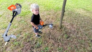 Weed Eater for Toddlers | Toy in description - Fun video for Toddlers