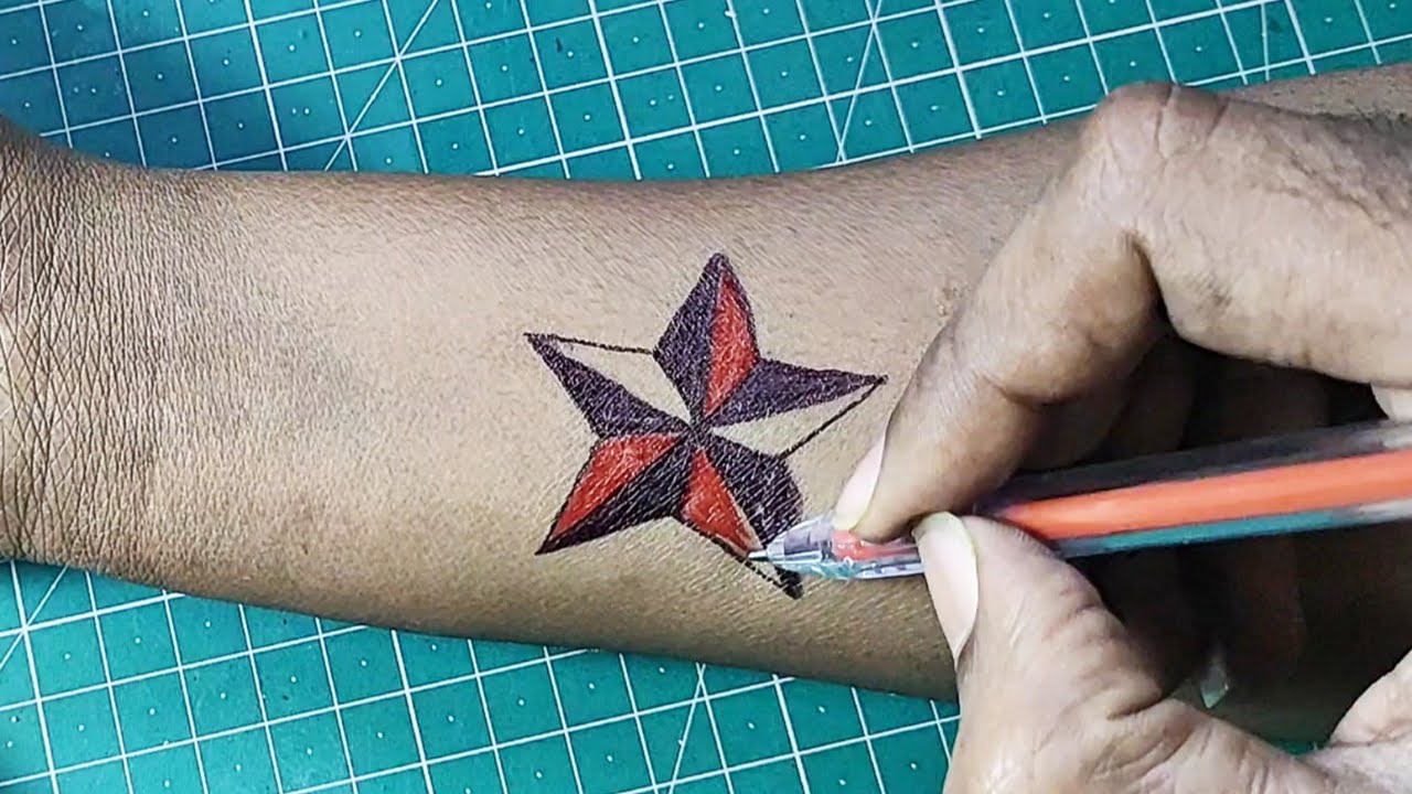 simple star tattoo designs for men