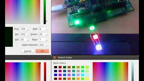 Daisy chained addressable RGB LEDs using the vLabtool and Python