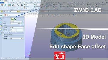 ZW3D คู่มือ สอนการใช้งาน CAD - Edit Shape - Face Offset