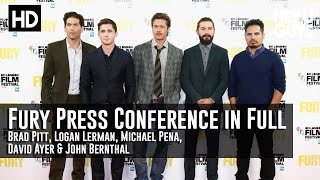 Fury Press Conference in Full - Brad Pitt, Shia LaBeouf, Logan Lerman, David Ayer