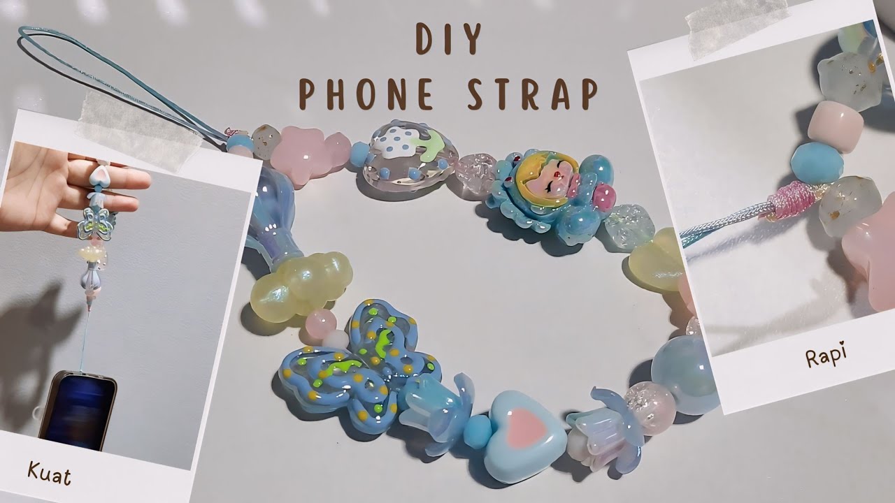 DIY FANCY PHONE STRAP | CARA MUDAH IKAT TALI HP RAPI DAN KUAT
