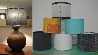 Como hacer Pantallas de tambor o Cilindricas-ENDURECER TELA Y ESTRUCTURA Metálica-drum lampshade