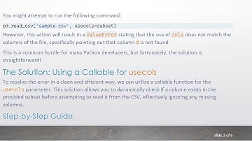 How to Ignore Missing Columns in the Pandas usecols Parameter