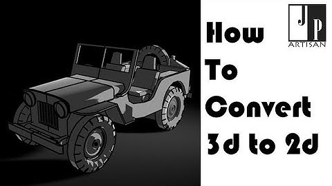 How to convert a 3D model in to 2D IN MAYA