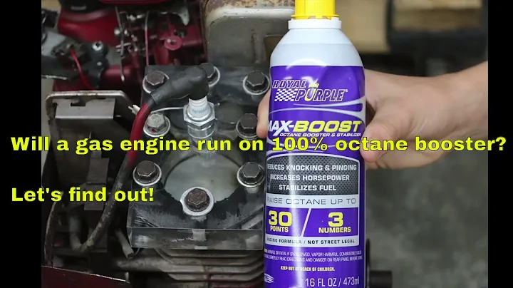 Will a gas engine run on 100% octane booster?  Let's find out!