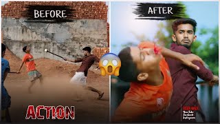 Before and After | Action drama making result | Hindi movie action scene | Tiger Race films. Sufiyan
