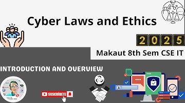 Cyber Laws and Ethics -Introduction Overview▶️Makaut CSE IT 8th sem #education #cyber #ethics #laws