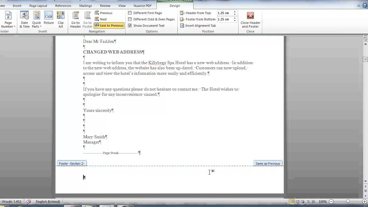 Page Numbering in Microsoft Word - YouTube