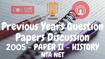 Previous Years Questions Papers Discussion - 2005 || History || NTA NET || GUR ACADEMY