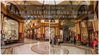 Creating a clean shot from a busy scene