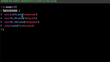 Learn Swift: Switch statements with range operator (Chapter 10 Lesson 3)