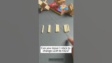 Can you move 1 stick to change 1234 to 4321? #puzzle #trick #thinking #logic #math #maths #mathemati