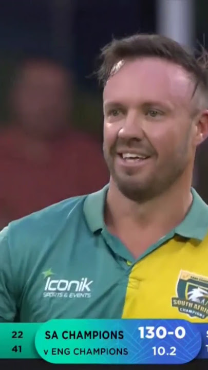 AB de Villiers scored 100*(41) |               SA CHAMPIONS VS ENGLAND CHAMPIONS|