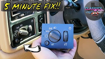 Dimming Dash Lights? No Lights? Replace Silverado Headlight and Dimmer Switch | Less than 5 minutes