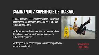 Fagen, Inc. Safety Orientation Module 4 Spanish