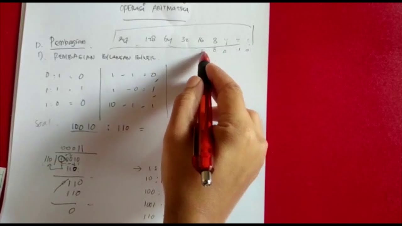 Sistem Digital : Pembagian Bilangan Biner dan Contoh Soal nya