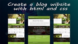 How to create a blog website with simply Html, Css and Javascript.