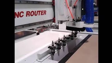 PHILICAM FLDM1325AD 8ATC CNC Router Machine with Liner Tool Changer tool changing demonstration